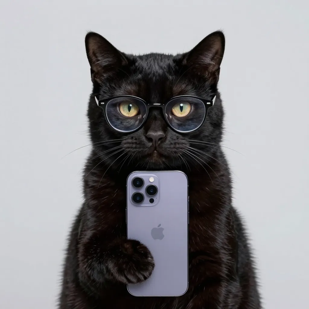 menga qora mushuk qolida iphone 18 bilan achki …