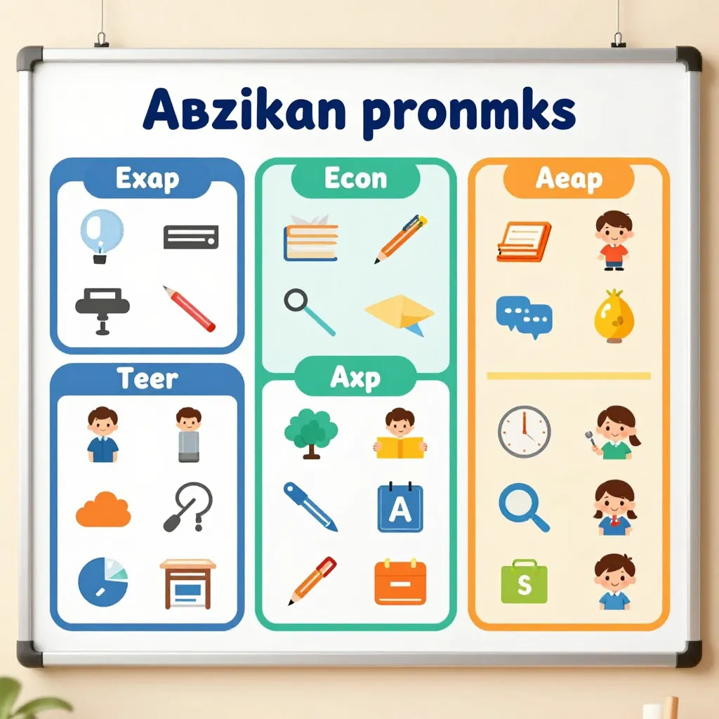 Olmoshlar mavzusida dars o'tishda foydalanish uchun ko'rgazma. O'zbek …
